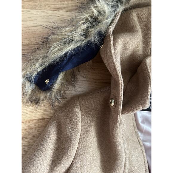 NEW J.Crew Size 2 Chateau Parka Coat Italian Stadium Cloth Wool Camel NWT - Picture 5 of 10